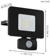Eglo 97461 - LED Proiector cu senzor FAEDO 3 LED/20W/230V