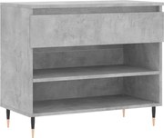vidaXL Pantofar, gri beton, 70x36x60 cm, lemn prelucrat