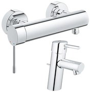 Pachet: Baterie de dus Grohe Essence New-33636001+ Baterie lavoar Concetto New Grohe-32204001