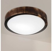 Brilagi - Plafonieră CARVALHO SLIM SMOKEY 1xE27/60W/230V, stejar, Ø 27,5 cm