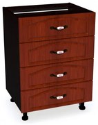 Corp inferior 60 cu 4 sertare Zebra MDF mustata cedru