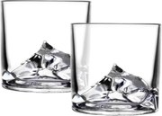 Set pahare pentru whisky LIITON 1006964 Everest, 270 ml, 2 buc, Fund 3D Muntele Everest, Transparent