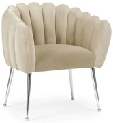 Scaun Lili bej/silver – H81 cm
