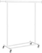 Suport pentru haine INEZ cu roți, max.90kg, 83,5x45x160cm, alb SongmicsHome