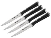 SET 4x cuțit din oțel inoxidabil pentru friptură Tefal ICE FORCE 11 cm crom/negru