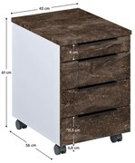 Dulap gri/beton închis, KLAUDIUS TIP 6