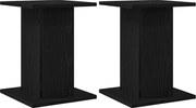 vidaXL Suporturi pentru Difuzoare 2 pcs Stejar Negru 30 x 30 x 40 cm