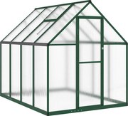 vidaXL Sere cu cadru de bază, verde, 224x169x195 cm, aluminiu