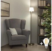 Brilagi - Lampadar LED CERIA, 1xE27/40W/230V, Ø 20,5 cm, alb/crom mat