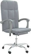 vidaXL Fotoliu de birou rabatabil, gri deschis, textil