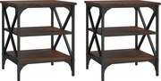 vidaXL Mese laterale, 2 buc. stejar maro 40x42x50 cm lemn prelucrat