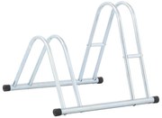 vidaXL Suport pentru 2 biciclete de sine stătător, oțel galvanizat