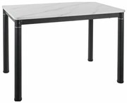 Masă de bucătărie Damar W 110 x 70 cm, marmură / negru