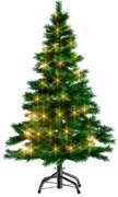 Casaria Brad artificial de Crăciun RUDOLPH cu luminițe, 150 cm, verde