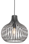 Lampă modernă suspendată neagră 38 cm - Saffira