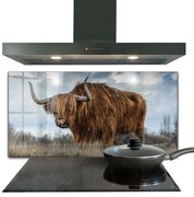 Sticlă bucătărie Vaca highland boho