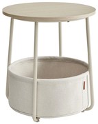 Masă laterală NOIRA crem/albă