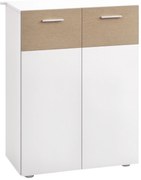 kleankin Dulap de Podea pentru Baie cu 2 Uși și Rafturi Interioare Reglabile Mobilier Auxiliar din Lemn Multifuncțional pentru Living Bucătărie Dining 60x30x85 cm Alb | Aosom Romania