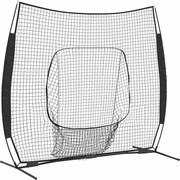 vidaXL Plasă pentru antrenament de baseball Negru 250 x 106 x 209 cm