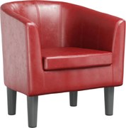 vidaXL Fotoliu tip cuvă, roșu vin, piele ecologică