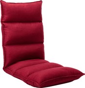 vidaXL Scaun de podea pliabil, roșu vin, material textil