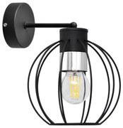 Lampă de perete STARLIGHT 1xE27/60W/230V neagră/argintie