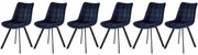 Set 6 scaune K332 velvet bleumarin