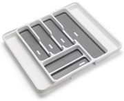 Organizator de tacâmuri alb/gri din plastic 58,5 x 41,5 cm – Addis