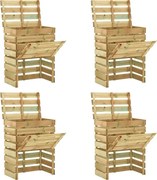 vidaXL Compostor grădină din șipci 4 buc. 80x50x100 cm lemn pin tratat