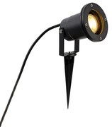 Lampă de grădină modernă cu țăruș, neagră, inclusiv cablu de 200 cm și ștecher IP65 - Basic