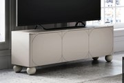 Comodă TV cu 3 uși Sonatia II 150 cm cu picioare sferice - casmir