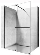 Paravan dus walk-in Cortis negru - 120x195 cm