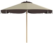 Outsunny Umbrelă de Soare cu UPF 50+ și 8 spițe, Φ2,66x2,34 m, Bej | Aosom Romania