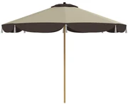Outsunny Umbrelă de Soare cu UPF 50+ și 8 spițe, Φ2,66x2,34 m, Bej | Aosom Romania