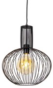 Lampă pendantă de design neagră - Wire Bake