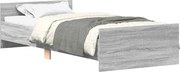 vidaXL Cadru de pat, gri sonoma, 100x200 cm, lemn prelucrat