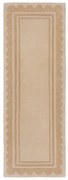 Covor tip traversă în culoare naturală țesut manual din lână 80x230 cm Lois Scallop – Flair Rugs