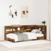 vidaXL Pat bibliotecă Stejar afumat 75 x 190 cm Lemn compozit