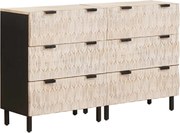 vidaXL Bufet 2 pcs Finisaj Alb Spălat 60 x 33 x 75 cm