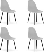 Set 4 Scaune Bucatarie/Dining Velo Plus Gri Deschis