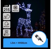 Aigostar - Decorațiune LED de Crăciun pentru exterior LED/3,6W/31/230V 6500K 105cm IP44 ren