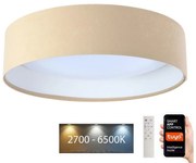 Plafonieră LED dimabilă SMART GALAXY LED/36W/230V Wi-Fi Tuya bej/albă + telecomandă