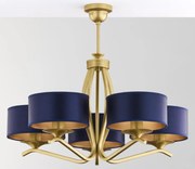 Jupiter 2114 - Candelabru pe tijă KASZMIR 5xE27/15W/230V albastru/auriu