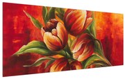 Tablou cu flori de lalele (120x50 cm), în 40 de alte dimensiuni noi