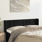 vidaXL Tăblie de pat cu aripioare negru 147x16x78/88 cm catifea