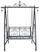 Balansoar de grădină negru din metal Kari - Garden Pleasure