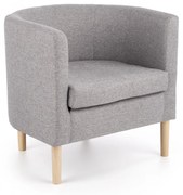Fotoliu Clubby stofa gri/natur H64 cm