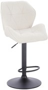 HR212W Scaun Crem Boucle cu Bază Neagră