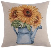 Față de pernă tip goblen FLOAREA SOARELUI, 45 x 45 cm