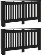 vidaXL Capac pentru radiator 2 pcs Negru 152 x 19 x 81,5cm